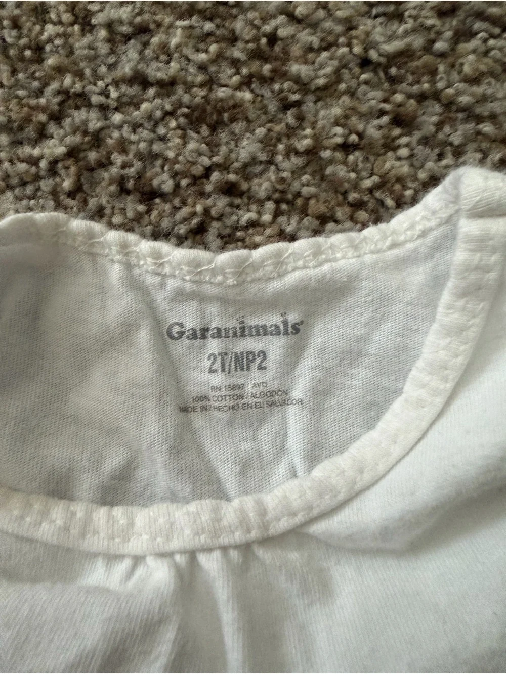 Garanimals White Short Sleeve Girls' Tee
